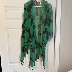 Cato Green and Black Sheer Wrap